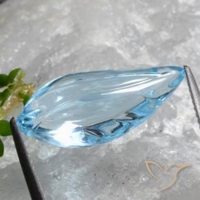 Topazio Celeste naturale da 6.92 ct, Taglio a fantasia, Trasparente