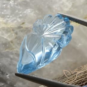 Topazio Celeste naturale da 10.88 ct, Taglio a fantasia, Trasparente