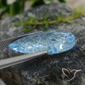 Topazio Blu svizzero naturale da 15.08 ct, Taglio a fantasia, Trasparente
