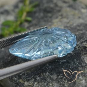 Topazio Celeste naturale da 9.99 ct, Taglio a fantasia, Trasparente