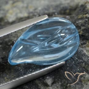 Topazio Blu svizzero naturale da 7.25 ct, Taglio a fantasia, Trasparente