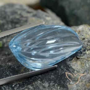Topazio Celeste naturale da 19.21 ct, Taglio a fantasia, Trasparente