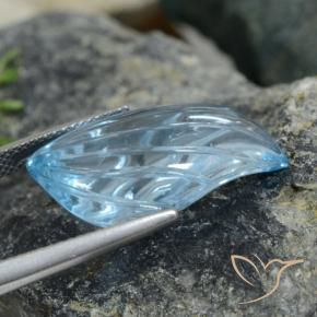Topazio Celeste naturale da 19.21 ct, Taglio a fantasia, Trasparente