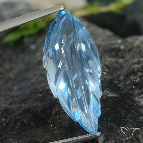 10.62ct Naturale Celeste Topazio, Taglio a fantasia, Trasparente
