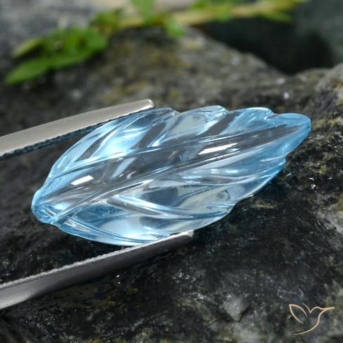 Topazio Celeste naturale da 10.62 ct, Taglio a fantasia, Trasparente