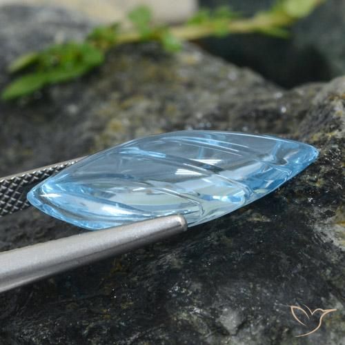 Topazio Celeste naturale da 10.62 ct, Taglio a fantasia, Trasparente