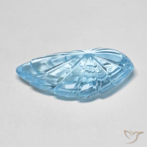 Topazio Blu svizzero naturale da 24.36 ct, Taglio a fantasia, Trasparente