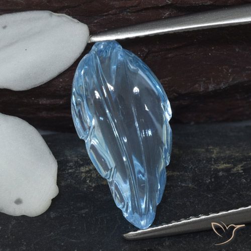 6.11ct Naturale Celeste Topazio, Taglio a fantasia, Trasparente