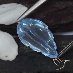 Topazio Celeste naturale da 6.11 ct, Taglio a fantasia, Trasparente