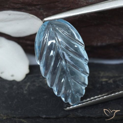 6.89ct Naturale Blu svizzero Topazio, Taglio a fantasia, Trasparente