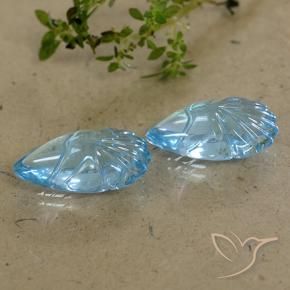Gemme di Topazio Celeste naturale da 25.11 ct, Taglio a fantasia, Trasparente