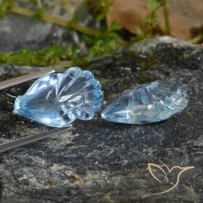 Gemme di Topazio Celeste naturale da 19.92 ct, Taglio a fantasia, Trasparente