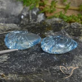 Gemme di Topazio Blu svizzero naturale da 23.02 ct, Taglio a fantasia, Trasparente