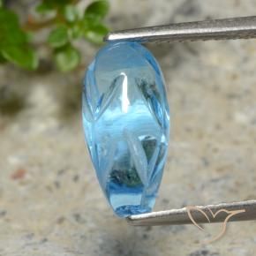 Topazio Blu svizzero naturale da 4.11 ct, Taglio a fantasia, Trasparente