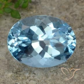Topazio Blu svizzero naturale da 23.15 ct, Ovale, VVS-VS