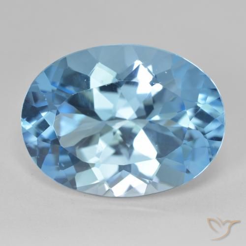 20.98ct Naturale Blu svizzero Topazio, Ovale, VVS