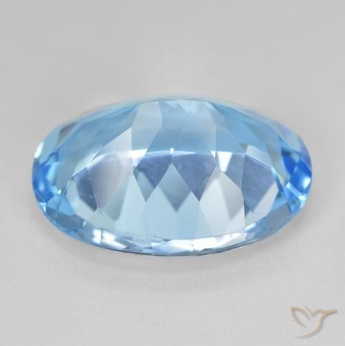 Topazio Blu svizzero naturale da 20.98 ct, Ovale, VVS
