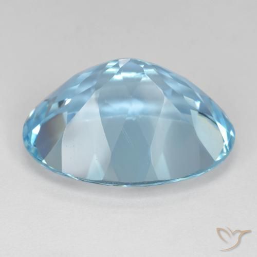 Topazio Celeste naturale da 22.58 ct, Ovale, VVS