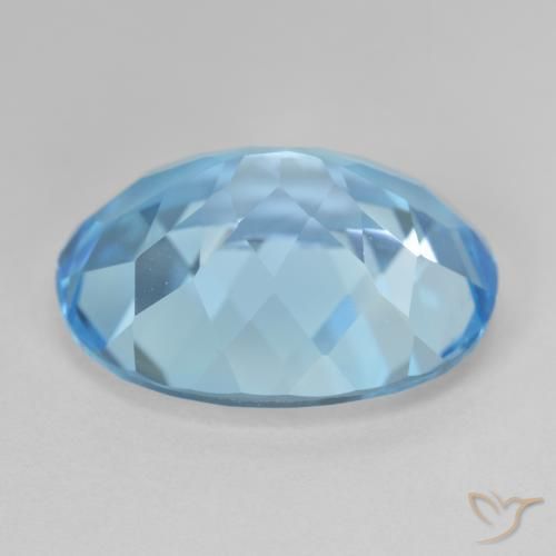 Topazio Blu svizzero naturale da 22.75 ct, Ovale, VVS