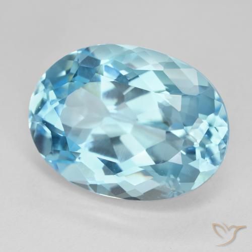 Topazio Blu svizzero naturale da 23.72 ct, Ovale, VVS