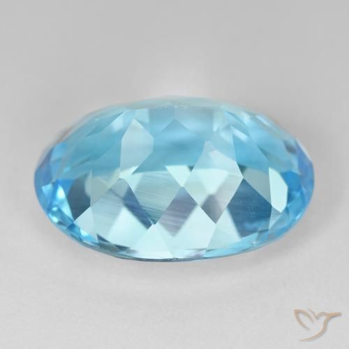 Topazio Blu svizzero naturale da 23.72 ct, Ovale, VVS
