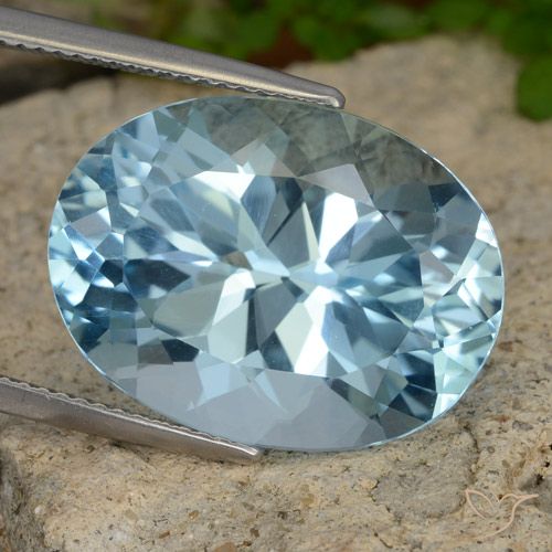 Topazio Blu svizzero naturale da 23.78 ct, Ovale, VVS