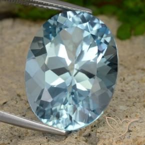 Topazio Blu svizzero naturale da 23.78 ct, Ovale, VVS