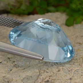 Topazio Blu svizzero naturale da 23.78 ct, Ovale, VVS