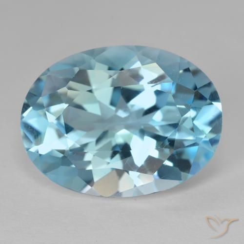 21.52ct Naturale Blu svizzero Topazio, Ovale, VVS-VS