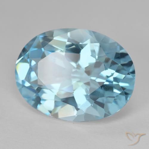 Topazio Blu svizzero naturale da 21.52 ct, Ovale, VVS-VS