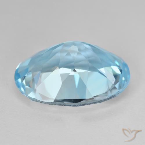 Topazio Blu svizzero naturale da 21.52 ct, Ovale, VVS-VS