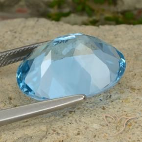 Topazio Blu svizzero naturale da 21.13 ct, Ovale, VVS