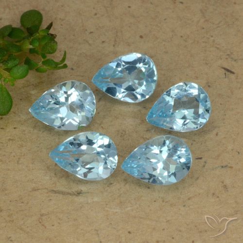 3.39ctw Naturale Blu svizzero Topazio, Forma a pera, VVS-VS