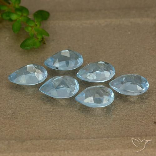 Gemme di Topazio Blu svizzero naturale da 3.20 ct, Forma a pera, VS