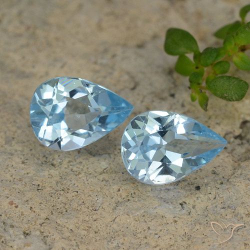 1.45ctw Naturale Celeste Topazio, Forma a pera, VVS-VS