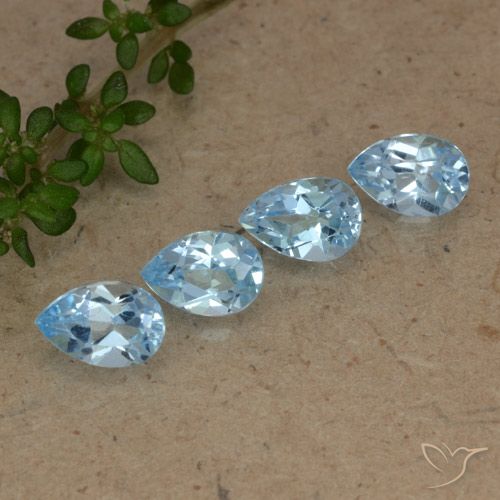 2.14ctw Naturale Blu svizzero Topazio, Forma a pera, VVS-VS