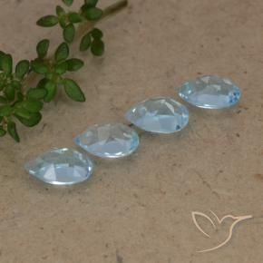 Gemme di Topazio Blu svizzero naturale da 2.14 ct, Forma a pera, VVS-VS