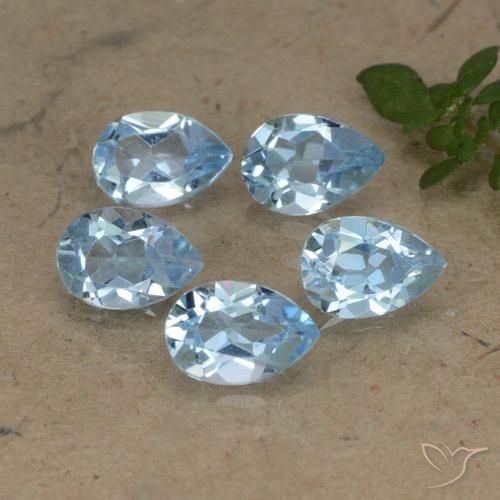 2.69ctw Naturale Blu svizzero Topazio, Forma a pera, VVS-VS