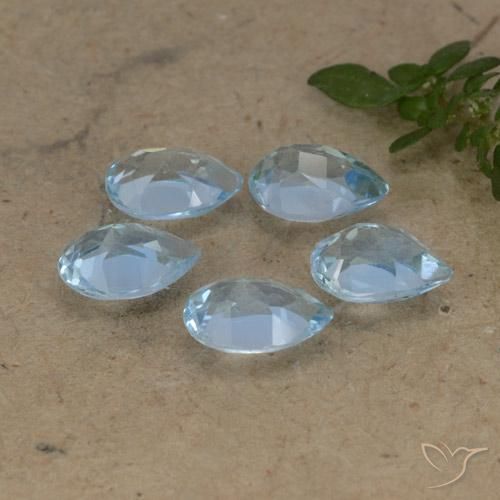 Gemme di Topazio Blu svizzero naturale da 2.69 ct, Forma a pera, VVS-VS