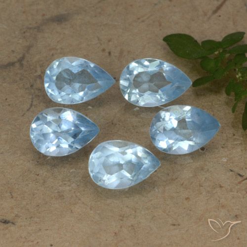 2.71ctw Naturale Blu svizzero Topazio, Forma a pera, VS