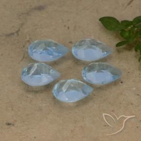 Gemme di Topazio Blu svizzero naturale da 2.71 ct, Forma a pera, VS