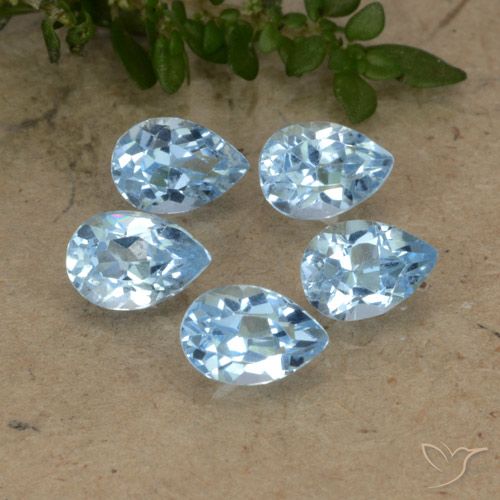 2.85ctw Naturale Blu svizzero Topazio, Forma a pera, VVS-VS