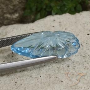 Topazio Celeste naturale da 12.30 ct, Taglio a fantasia, Trasparente