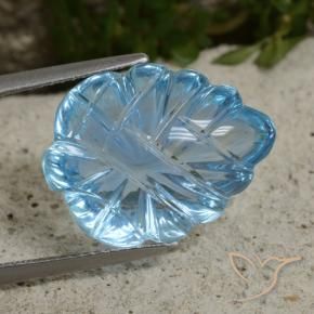Topazio Blu svizzero naturale da 13.61 ct, Taglio a fantasia, Trasparente