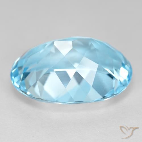 Topazio Blu svizzero naturale da 22.89 ct, Ovale, VVS
