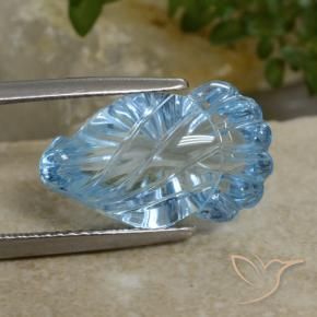 Topazio Blu svizzero naturale da 11.13 ct, Taglio a fantasia, Trasparente