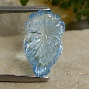 Topazio Blu svizzero naturale da 11.13 ct, Taglio a fantasia, Trasparente