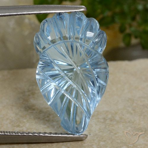 12.00ct Naturale Celeste Topazio, Taglio a fantasia, Trasparente