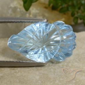 Topazio Celeste naturale da 12.00 ct, Taglio a fantasia, Trasparente