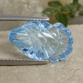 Topazio Blu svizzero naturale da 9.08 ct, Taglio a fantasia, Trasparente